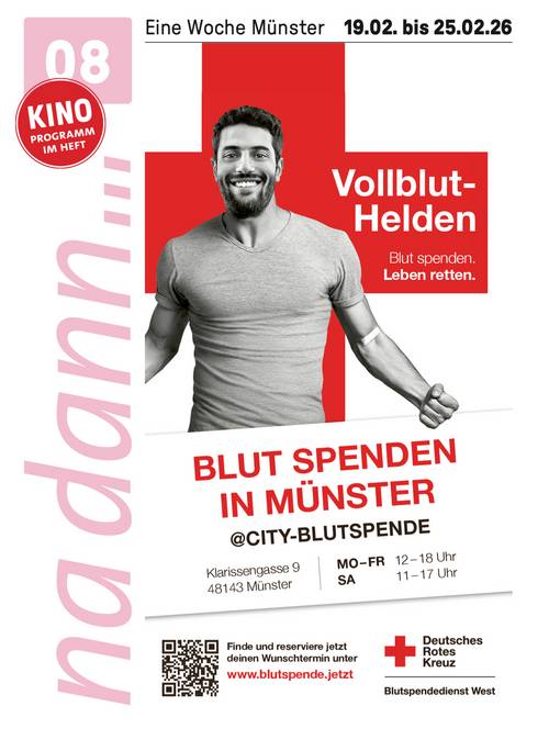 Titelblatt der na dann... www.blutspende.jetzt