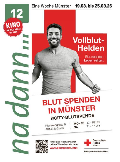 Titelblatt der na dann... www.blutspende.jetzt