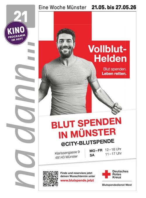 Titelblatt der na dann... www.blutspende.jetzt
