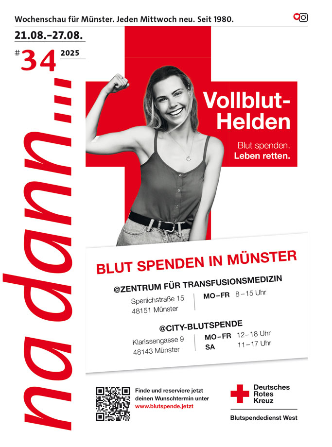 Titelblatt der na dann... www.blutspende.jetzt