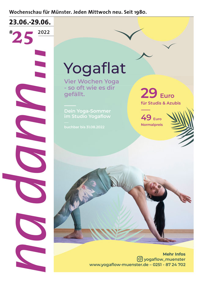 Titelblatt der na dann... www.yogaflow-muenster.de