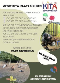 Freie Kita-Plätze auf dem Bergmannshof