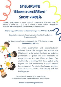 Freie Plätze ab August 2026!