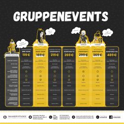 Preisliste Gruppenevents im Tonstudio