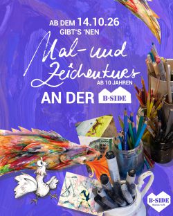 Es gibt nen neuen Mal- und Zeichenkurs an der B-Side!